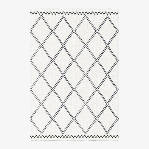 Tapis rectangle aux formes géométriques style Piquio N