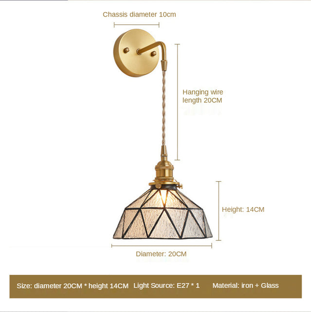 Suspension moderne LED avec des triangles en verre Ione