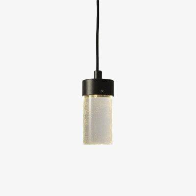 Suspension design cylindre en verre de plusieurs longueur