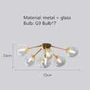 Plafonnier moderne LED avec des globes en verre Vera