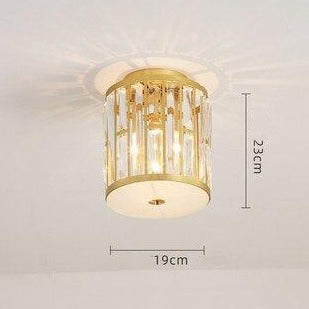 Plafonnier moderne luxury doré en cristal Pylonna - vue 6 sur 8