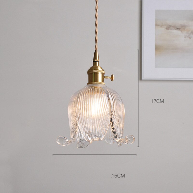Suspension vintage LED avec abat-jour en verre Finnian - vue 5 sur 31