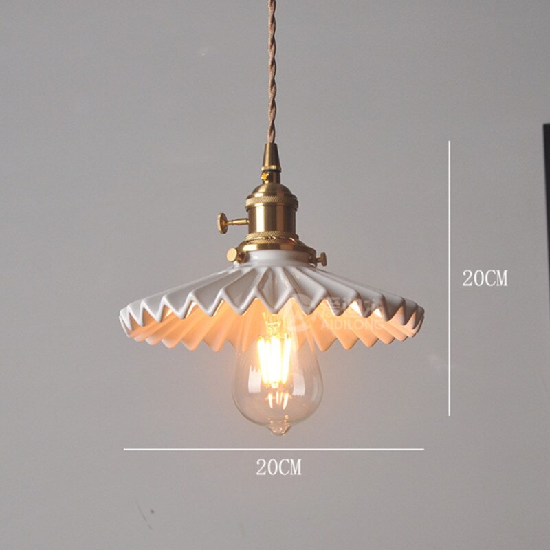 Suspension vintage LED avec abat-jour en verre Finnian - vue 6 sur 31