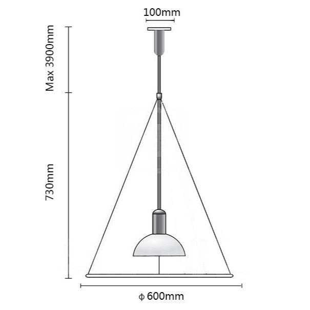Lustre design LED avec lampe chromé suspendu Helios - vue 7 sur 6
