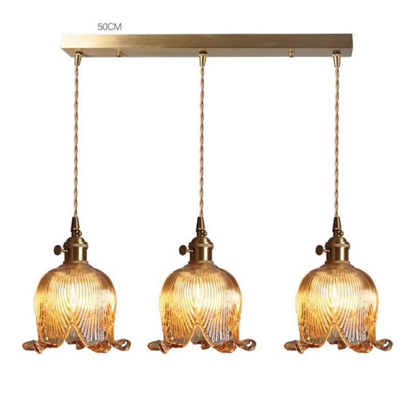 Suspension vintage LED avec abat-jour en verre Finnian - vue 20 sur 31