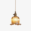 Suspension vintage LED avec abat-jour en verre Finnian