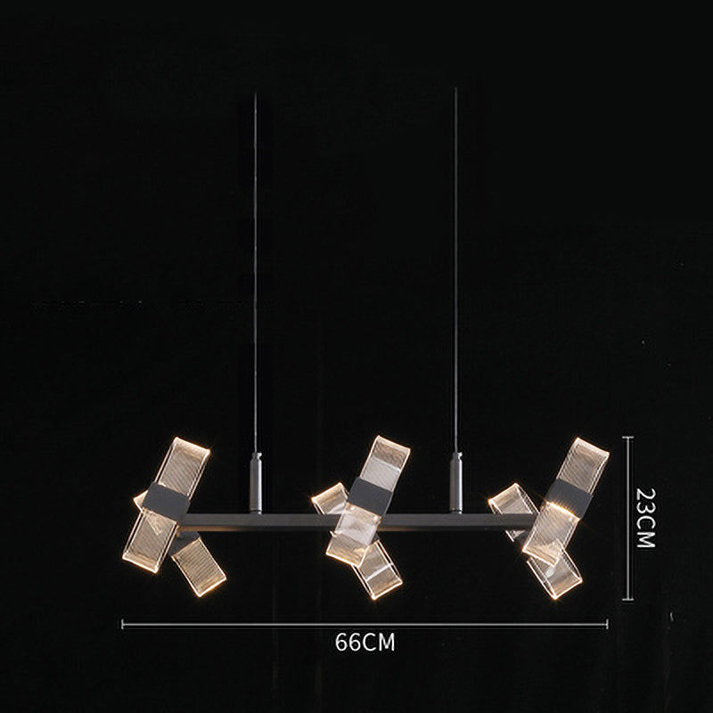 Lustre design avec abat-jours ajustables et en transparents Nevis - vue 8 sur 15