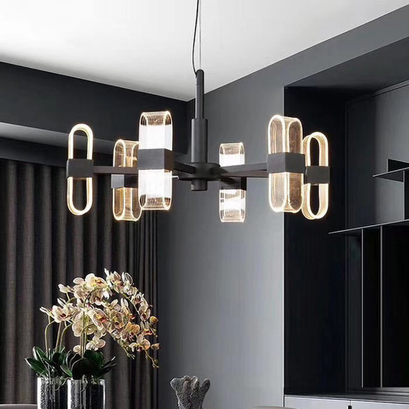 Lustre design avec abat-jours ajustables et en transparents Nevis - vue 3 sur 15