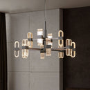 Lustre design avec abat-jours ajustables et en transparents Nevis