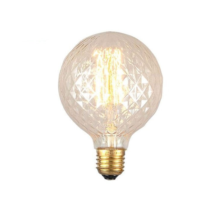 Distorted globe bulb with vintage filament incandescent 40w edison ...