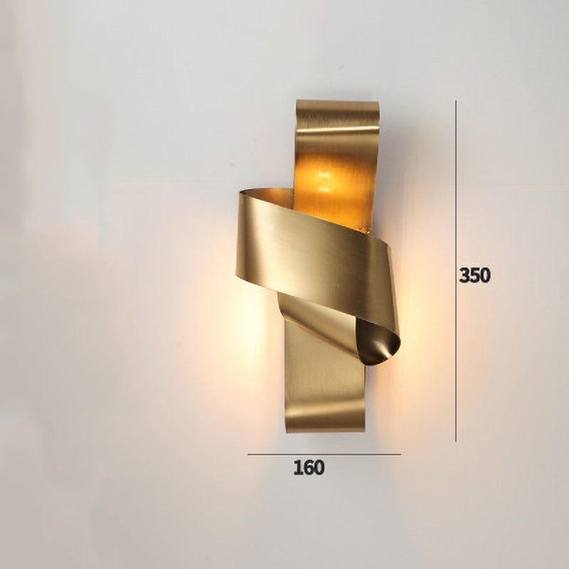Applique murale moderne dorée en forme de noeud Ilba - vue 5 sur 9