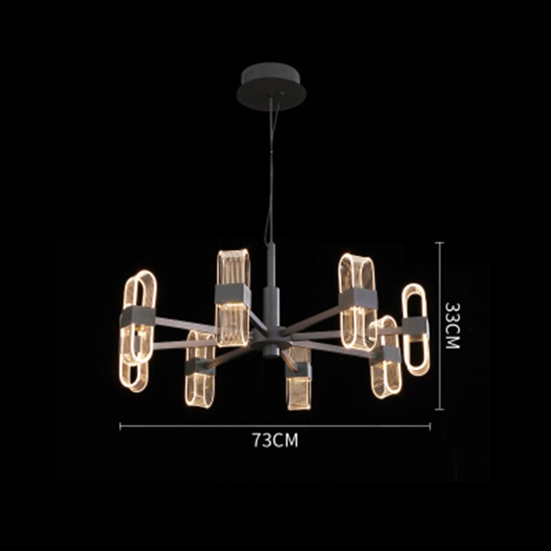 Lustre design avec abat-jours ajustables et en transparents Nevis - vue 11 sur 15