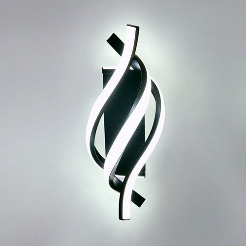 Applique murale design LED en spirale d'aluminium Psalm