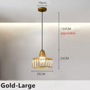 Suspension design avec abat-jour en verre ambré Cloarec