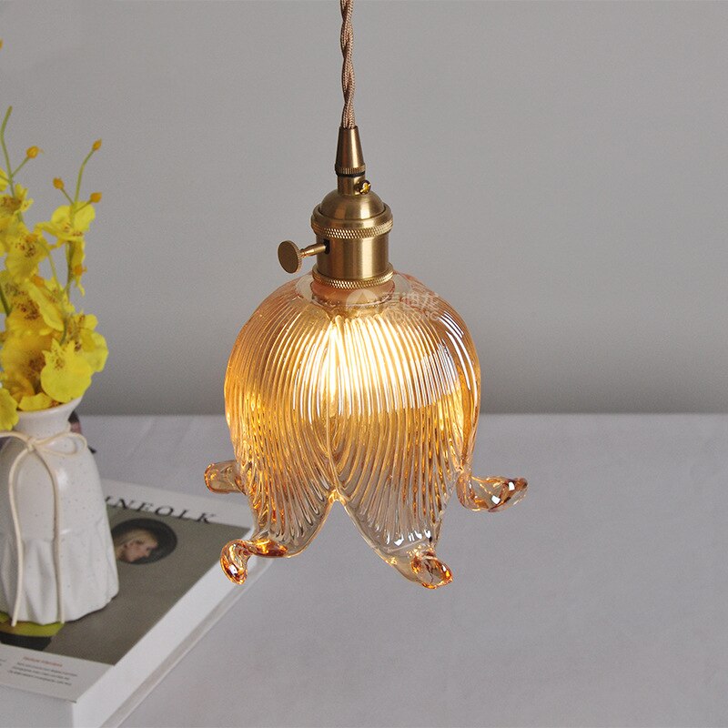 Suspension vintage LED avec abat-jour en verre Finnian - vue 24 sur 31
