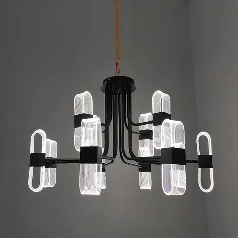 Lustre design avec abat-jours ajustables et en transparents Nevis - vue 5 sur 15