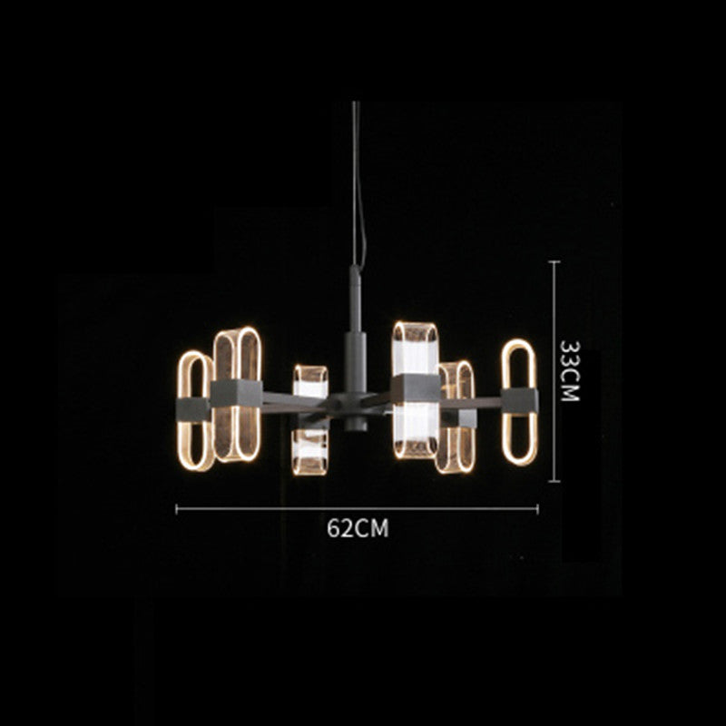 Lustre design avec abat-jours ajustables et en transparents Nevis