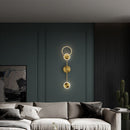 Applique murale moderne LED circulaire en métal doré Sicily
