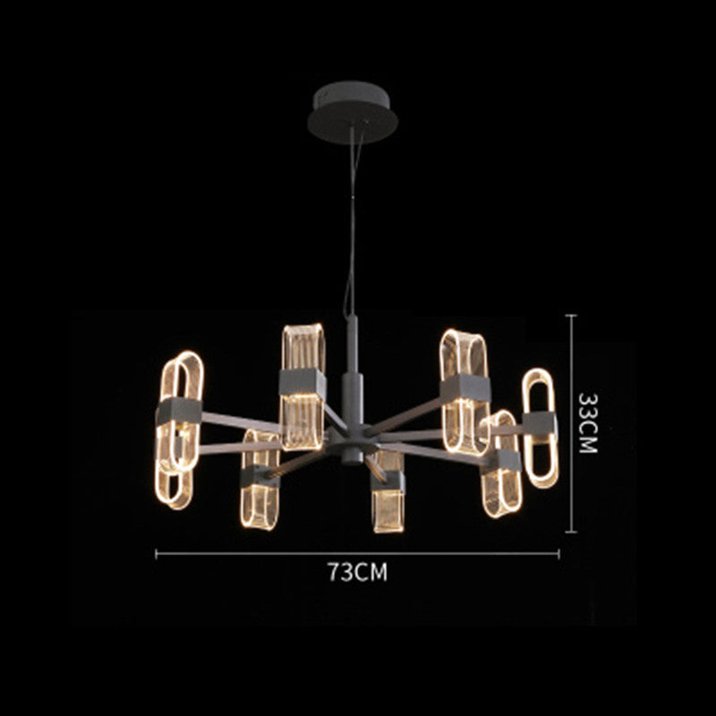 Lustre design avec abat-jours ajustables et en transparents Nevis - vue 9 sur 15