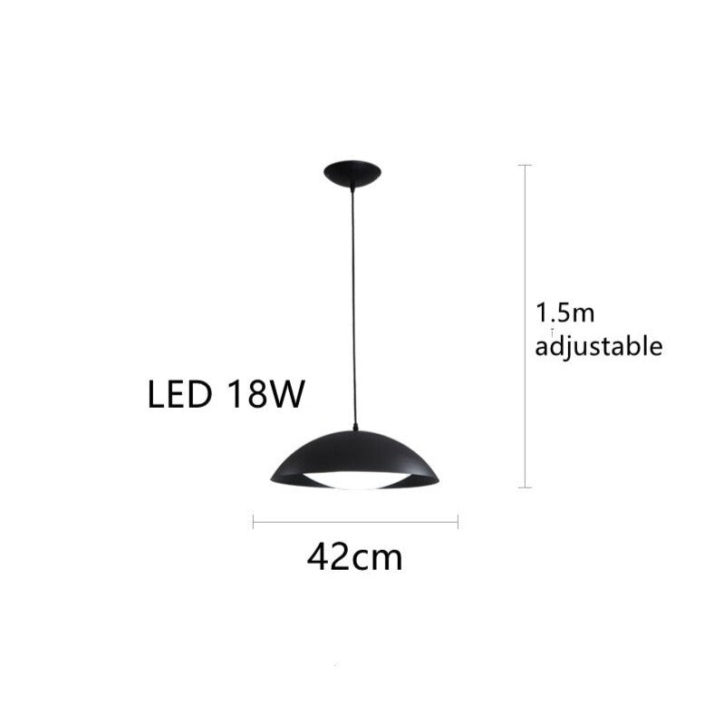 Suspension moderne LED avec abat-jour en métal Koleen - vue 6 sur 7