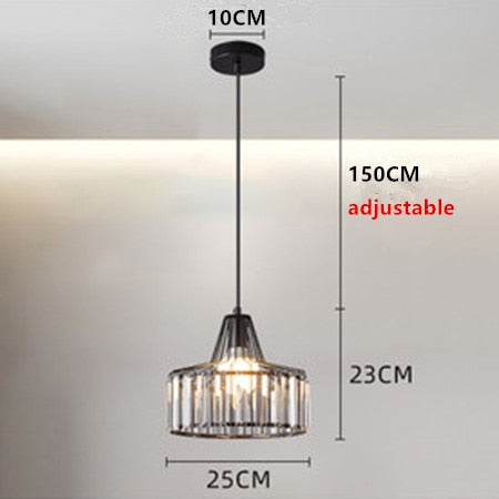 Suspension design avec abat-jour en verre ambré Cloarec