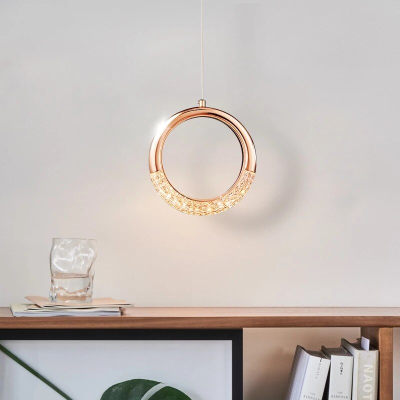 Suspension design LED de forme ronde luxury Terry - vue 3 sur 7