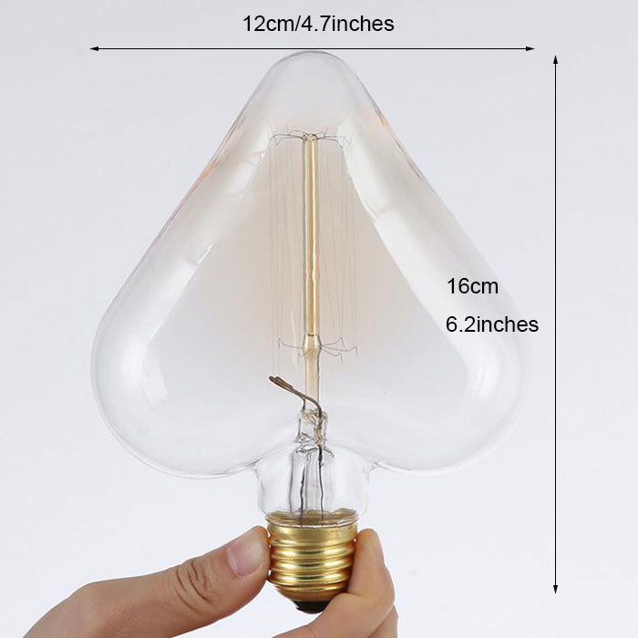 Ampoule coeur à incandescence filament vintage 40W Edison - vue 3 sur 3