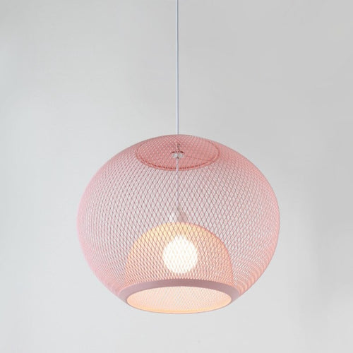 Suspension avec abat-jour en métal ajouré Wicker