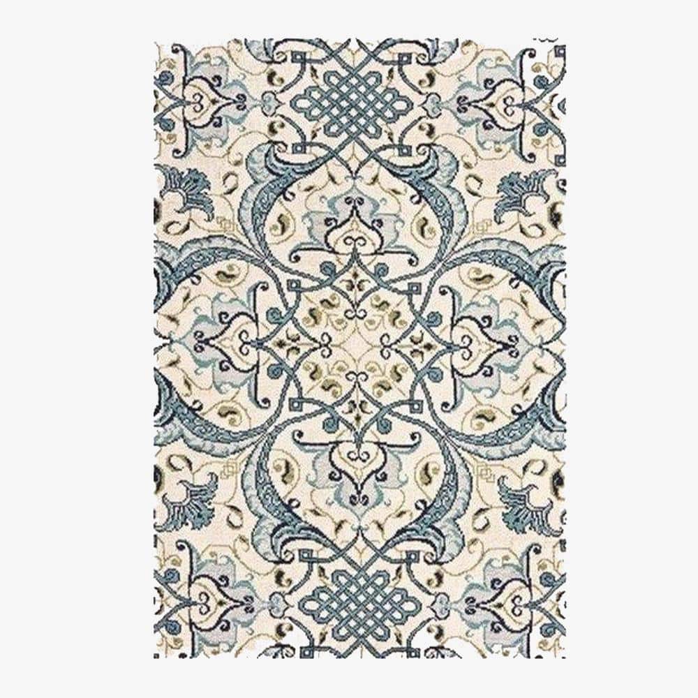 Tapis persan rectangle au style dirouz I - vue 3 sur 3