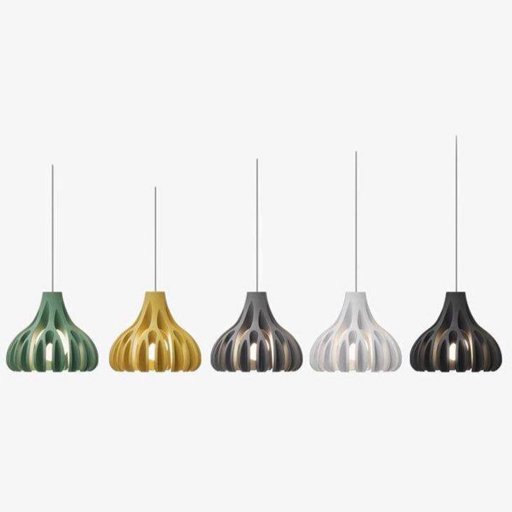Suspension design LED en résine colorée Nordic - vue 7 sur 11