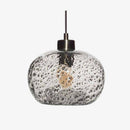Suspension design LED arrondie en verre coloré Life