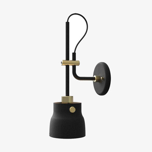 Applique murale design LED avec abat-jour arrondi en métal mat