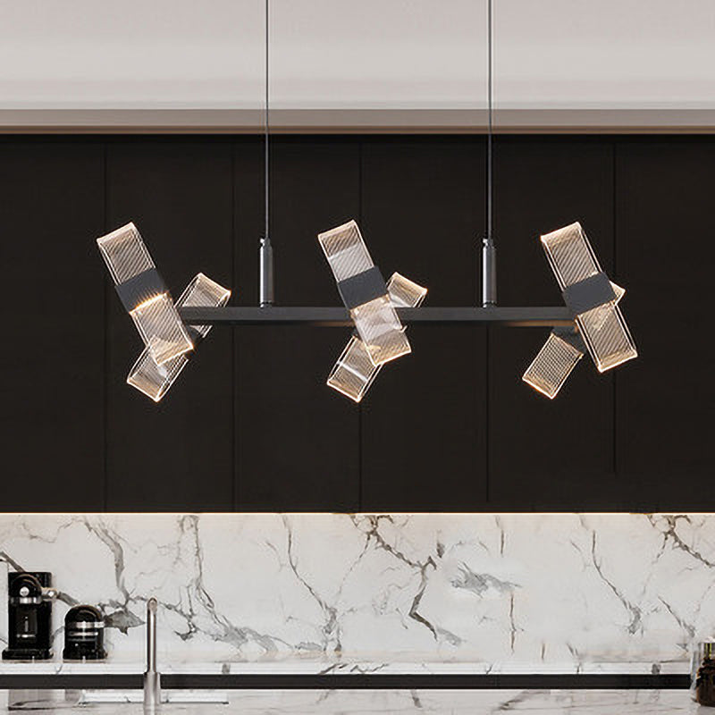 Lustre design avec abat-jours ajustables et en transparents Nevis - vue 6 sur 15