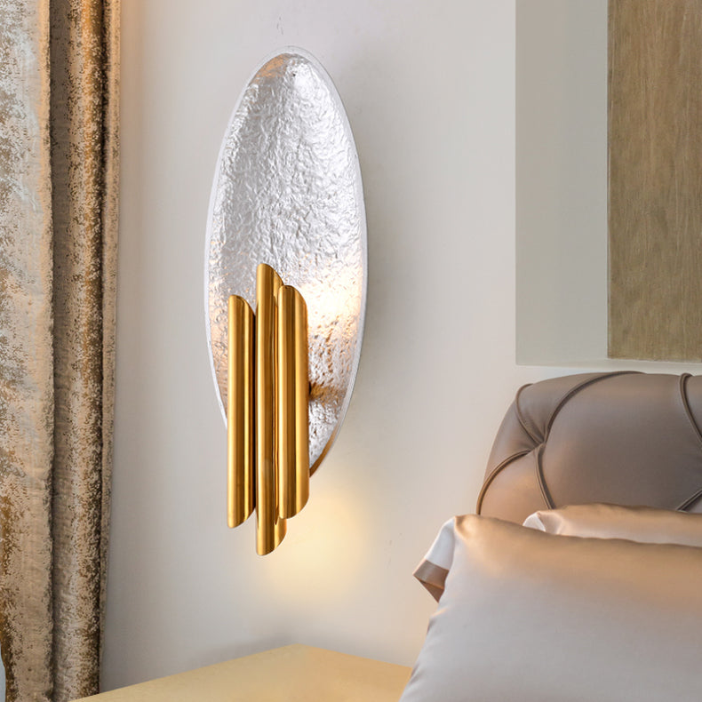 Applique murale moderne LED ovale avec tubes dorés Avery - vue 6 sur 10