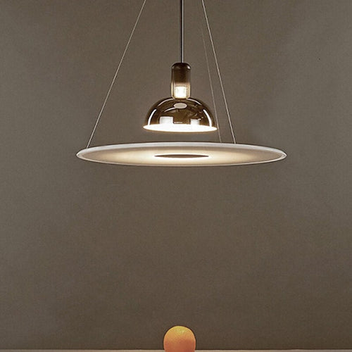 Lustre design LED avec lampe chromé suspendu Helios