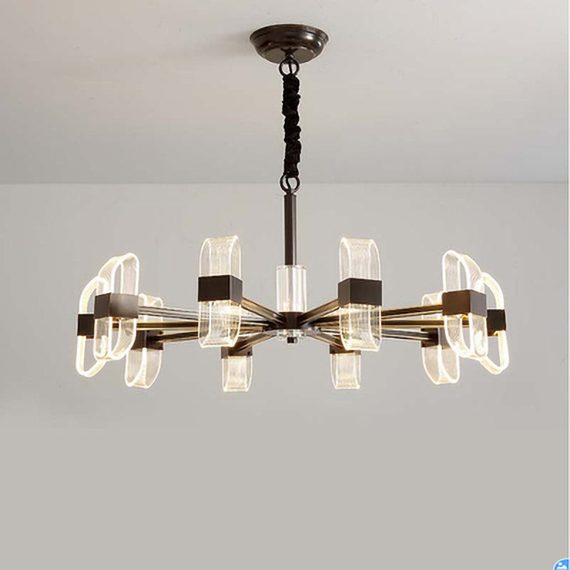 Lustre design avec abat-jours ajustables et en transparents Nevis - vue 7 sur 15