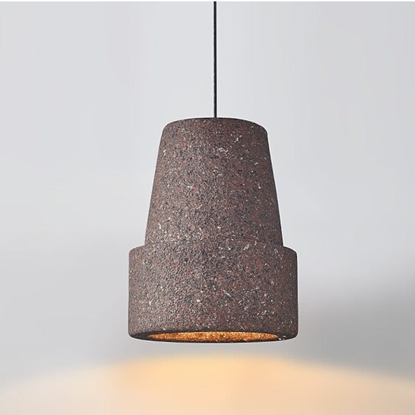 Suspension moderne avec abat-jour style pierre Kery