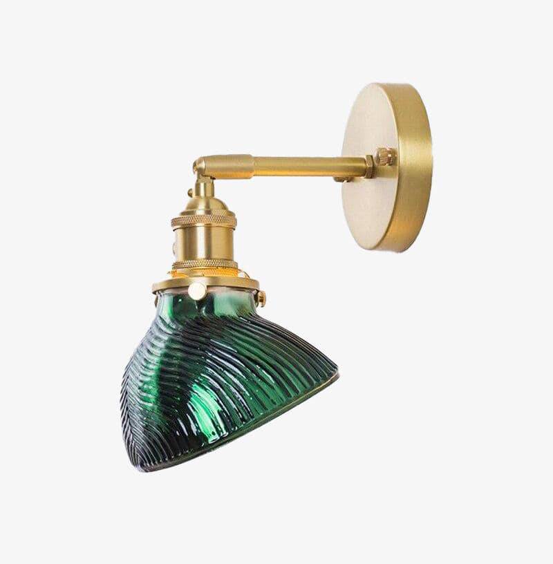Applique murale rétro à LED avec abat-jour vert Dena - vue 2 sur 5