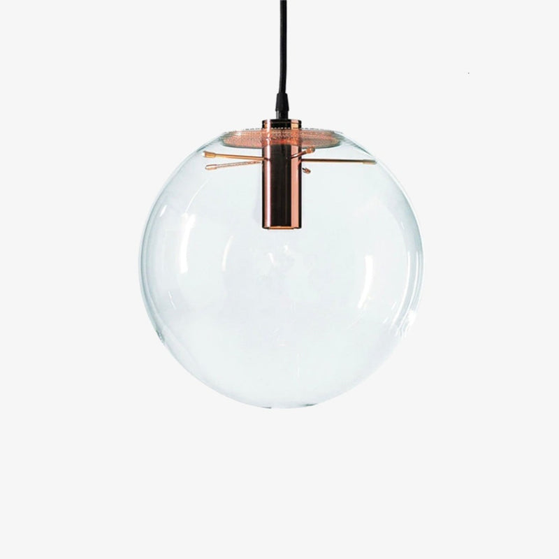 Suspension design boule en verre (noir ou rose gold)