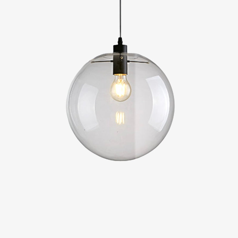 Suspension design boule en verre (noir ou rose gold)
