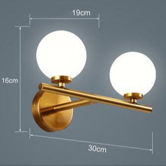 Applique murale moderne LED avec globes en verre Nyrea - vue 9 sur 10