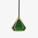 Suspension design LED avec abat-jour en verre diamant style rétro