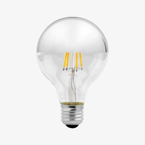 Ampoule E27 à LED G95 4W retro argenté