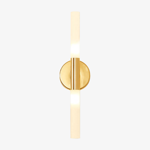 Applique design LED tube doré et en verre