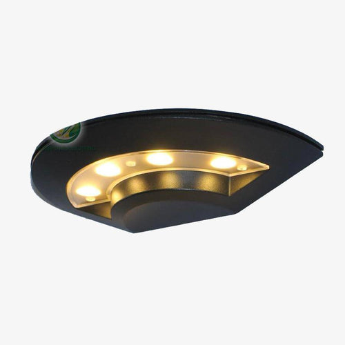 Applique extérieur LED demi-cercle noire Lighting