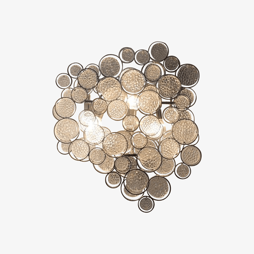 Applique murale design LED avec plusieurs cercle en verre Crystal