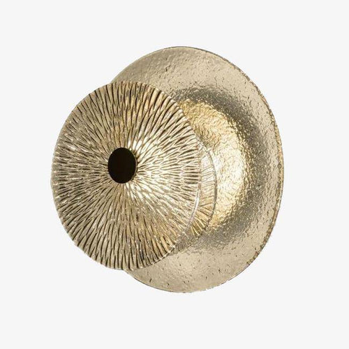 Minimalist gold LED designer wall light - vue 2 sur 5