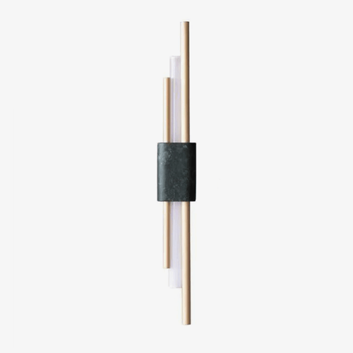 Applique murale design LED en marbre avec tube doré Sconce