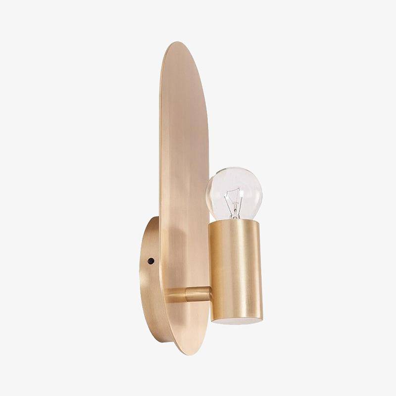 Applique murale design LED en métal arrondi doré Sconce - vue 2 sur 4