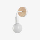 Simplistic wood and metal wall light
